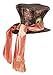 elope Disney Deluxe Mad Hatter Costume Hat for Kids with Peach Scarf and Wire Brim