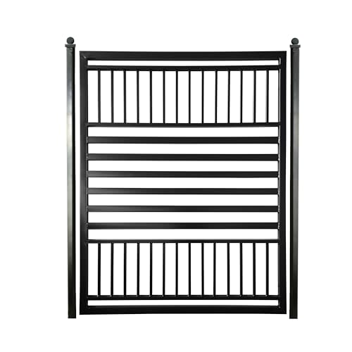 Image of ALEKO Pedestrian Gate, Galvanized Steel Heavy-Duty Security Barrier Fence Set - 5 ft.