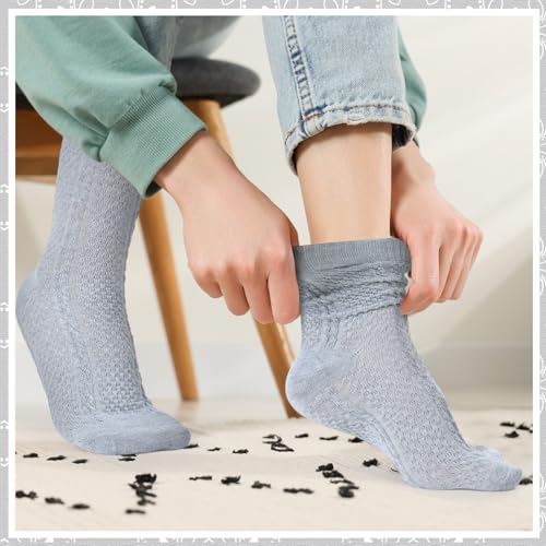 6 Pairs Unisex Woven Socks Hiking Work Thermal Warm Winter Thick Boot Cozy Breathable Comfy Knit Socks2