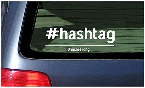 Custom Make Your Own Hashtag Sticker Design for Decals Cars Personalized Car Window Stickers Cut Vinyl Name Lettering Customized Hashtags Promos