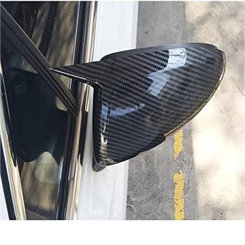 Capuchon de rétroviseur de boîtier autocollant style corne de boeuf