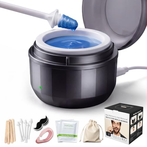 Image of Nose Wax Kit Men, Nose Hair Removal Wax Kit with 100g Wax Beans & 40 Applicator Sticks, USB Fast Heating & Smart Constant Temperature, Multi-Purpose Hair Remover Tool, Portable Full Accessories Black