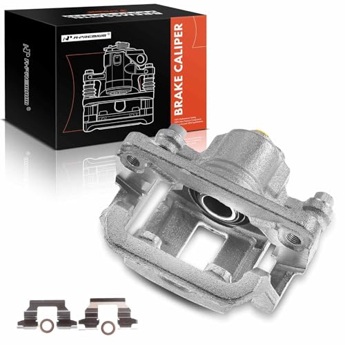 A-Premium Disc Brake Caliper Assembly with Bracket Compatible with Select Nissan Models - Rogue 2008-2013, Rogue Select 2014-2015, L4 2.5L - Rear Right Passenger Side