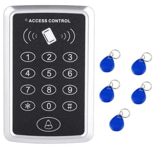 Door-Access-Control-Keypad-Stand-Alone-Password-RFID-Reader5PCS-Keyfob-Keychain-for-Entry-Home-Security-Access-Controller