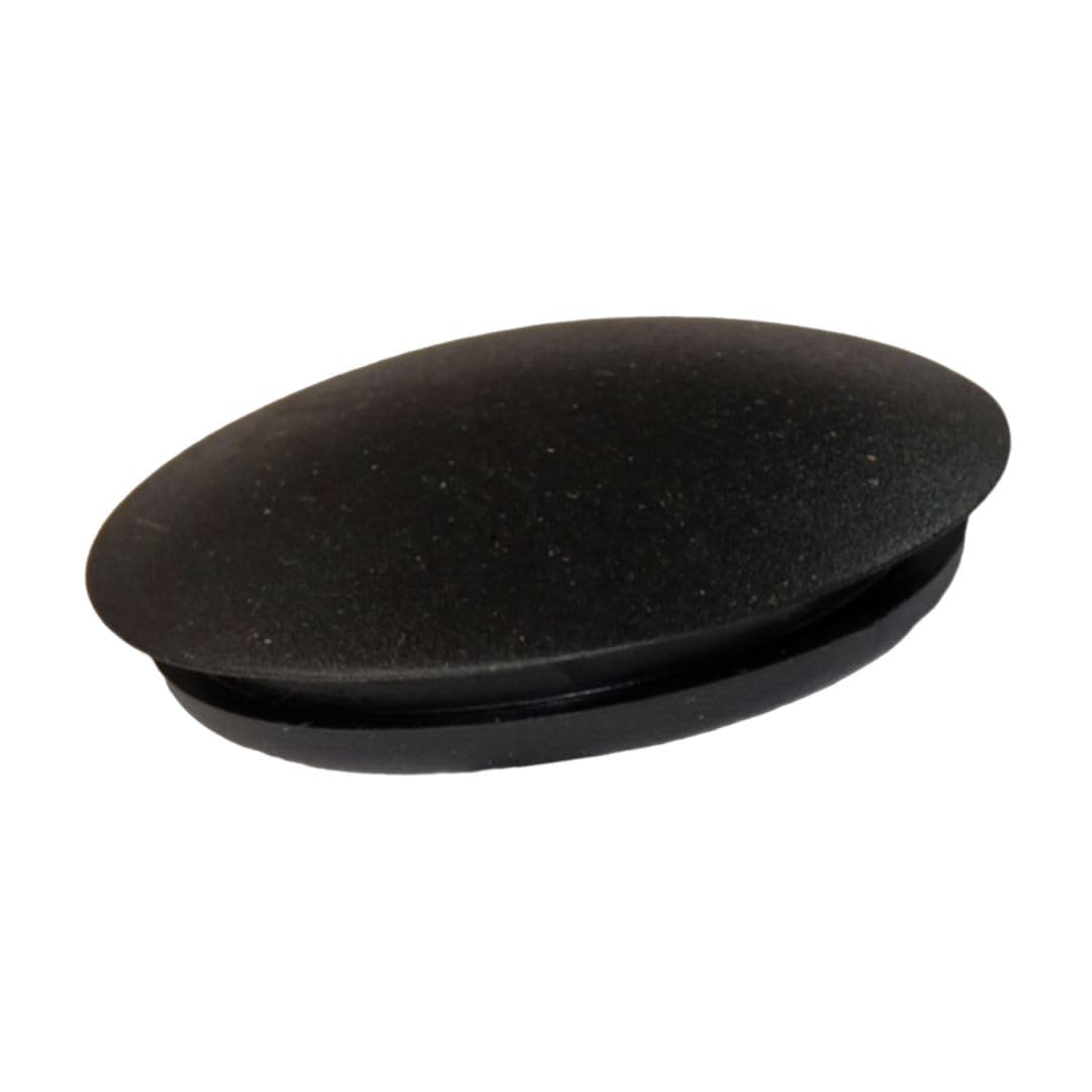 Tappo Copriforo Rotondo in Plastica (PVC), Coperchio di Chiusura Morbido in Gomma, per Fori su Lamiera, Salvadanai ecc - 9 - Nero - 50 pezzi - Plastic Hardware Store