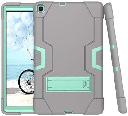 Cherrry Galaxy Tab A 10.1 2019 Case(SM-T510/T515),Slim Heavy Duty Shockproof Rugged Case High Impact Full Body Protective Case for Samsung Galaxy Tab A 10.1 Inch T510/T515 (Grey/Aqua)