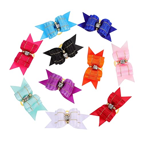 ORFOFE 10個 ペットのヘアアクセサリー かわいい犬のヘアクリップ ぬいぐ