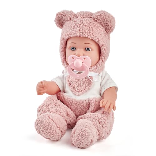 eDollable Juguetes de muñeca Bebé de 30 cm con Accesorios: biberón, Ropa, Chupete, Manta. Juguetes educativos para Juegos de ficción para niños pequeños, Regalo para niñas a Partir de 3 años.