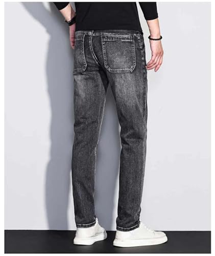 Men's Vintage Straight Trendy Jeans Slim Fit Washed Soft Stretch Denim Pants Streetwear2