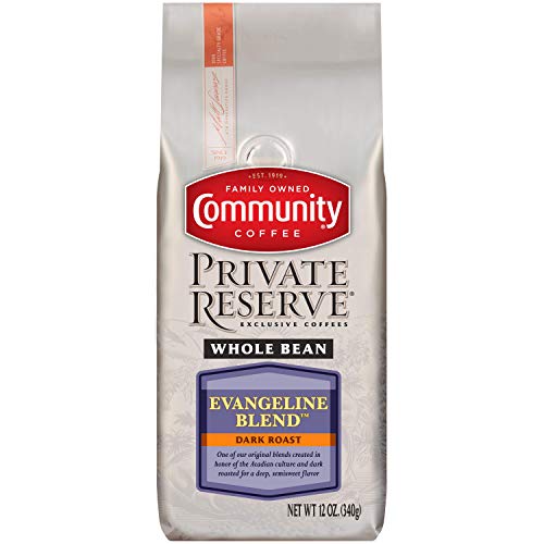 Community Coffee Evangeline Blend Dark Roast Whole Bean Coffee, 12 Ounce Bag (Pack of 3)