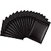100 Pièces Sacs Refermables Anti-Odeur Sac de Pochette en Aluminium Sac Plat Ziplock pour Fournitures de Vie Quotidienne ou de Fête, Noir Mat(3,3 x 5,1 Pouces)