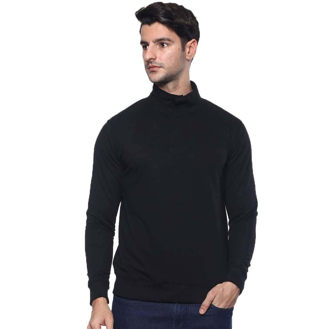 OOBANI Men's Cotton High Neck Sweatshirt