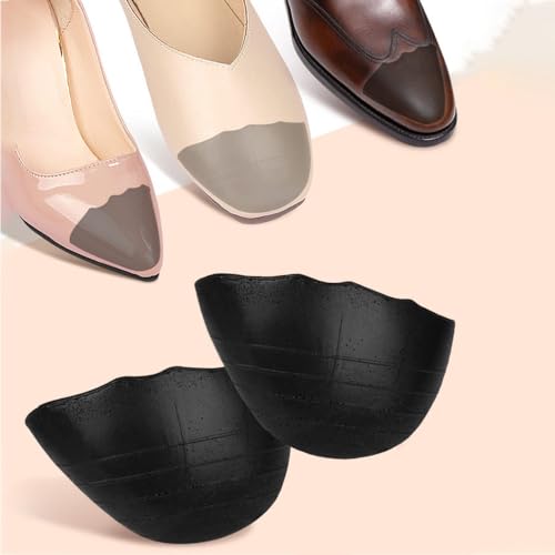 3 pares de rellenos de dedos para zapatos negros redondos miniatura 3