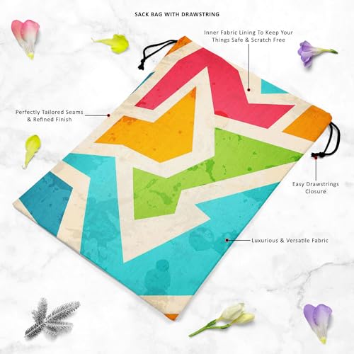 Image of ArtzFolio Geometric D1 | Reusable Sack Bag | Bag for Gym, Storage, Vegetable & Travel
