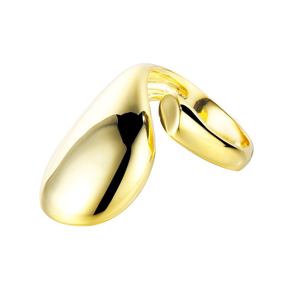 HGJH Anello in Argento 925 da Donna,Anelli Regolabili per Donna Argento Sterling 925 Lucido Esagerazione Anelli Eternity Geometrici FEDI Nuziali Placcate Oro Anelli Promessi per Ragazze Signore
