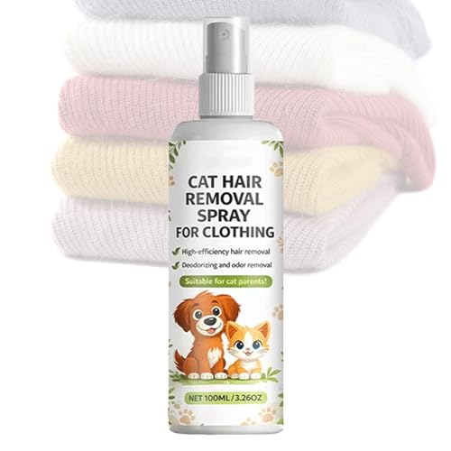 Spray removedor de pelo para mascotas - Spray removedor de pelo para perros, quitapelusas ṕara ropa, śpray antiestático ďe 100 ml, ŕemovedor đe ṕelo p̀ara mascotas p̃ara ropa, ŕopa d́e cama, al