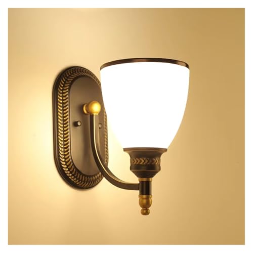 Retro Glass Wall Lamp Bedroom Bedside Stair Living Room Balcony