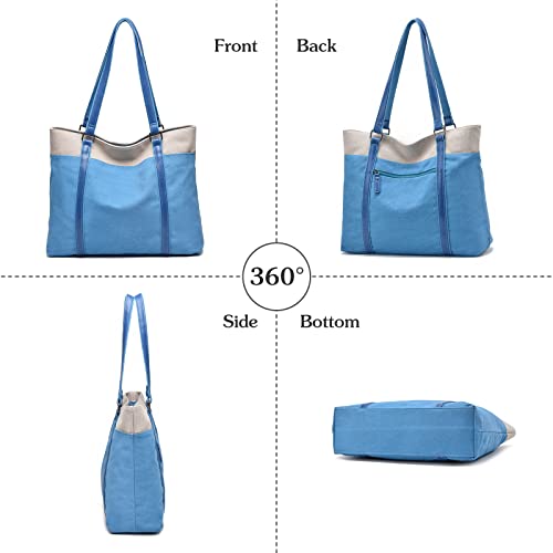Bolso de lona grande casual para mujer miniatura 6