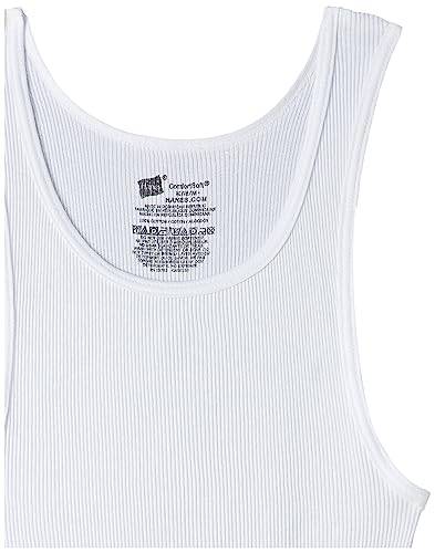 Hanes Men's ComfortSoft Moisture Wicking Tagless Tank Undershirts – Multipack4