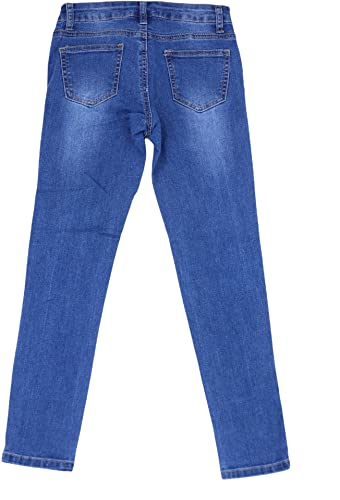 Image of ToBeInStyle Girl's Denim Easy Styling Classic Timeless Everyday Jeans Zip-Up Closure