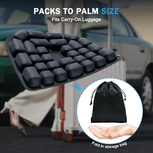 Coussin de siège gonflable ergonomique et support d'air 3D