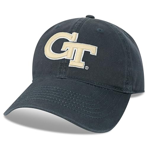 Legacy NCAA Officially Licensed Baseball Hat Georgia Tech Yellow Jackets Lightweight Cap for Men & Women Relaxed Twill Adjustable (EZA) Navy One Size Fits Most Adjustable Fabric Closure
