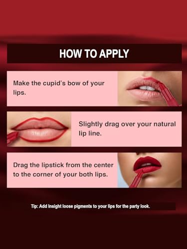Image of INSIGHT Matte Lipstick | Ultra Creamy | Highly Pigmented Formula | Intense Color Payoff | Fade-Proof Lipstick | Shade 28-4.2g