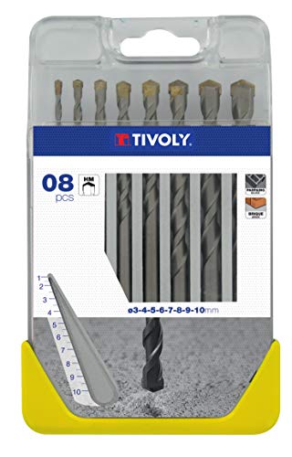 Tivoly 10900270034 B23 Set of 8 Concrete Drill BIT, Non Concerné - Image 2