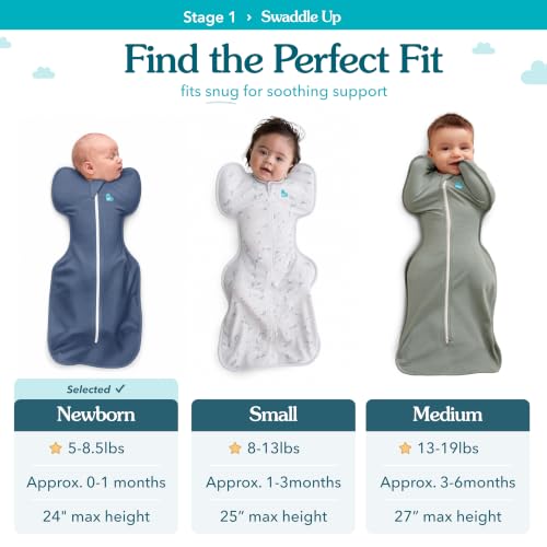 Image of Love to Dream Swaddle Up, Gray, Newborn, 5-8.5 Lbs., Dramatically Better Sleep, Allow Baby to Sleep in Their Preferred Arms Up Position for Self-Soothing, Secure Fit Calms Startle Reflex