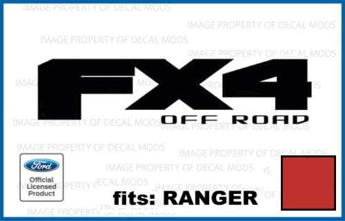 Miniatura 4 de Decal Mods FX4 Offroad - Calcomanías adhesivas naranjas para Ford Ranger troqueladas (2019-2020) - CO_Solid (juego de 2) con licencia