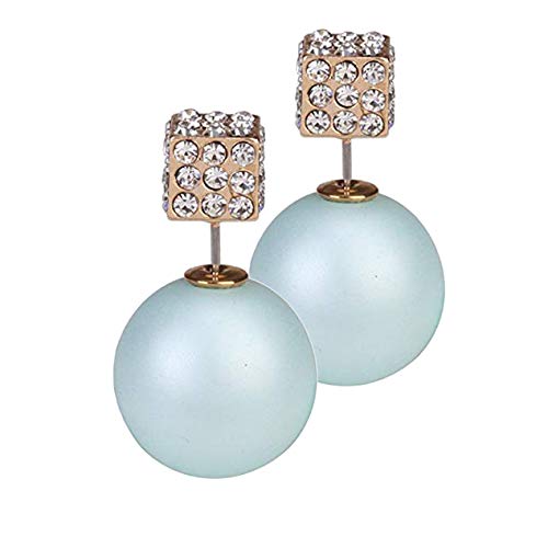 SASAMix & Match Fashion Double Sided Stud Earrings Light Blue