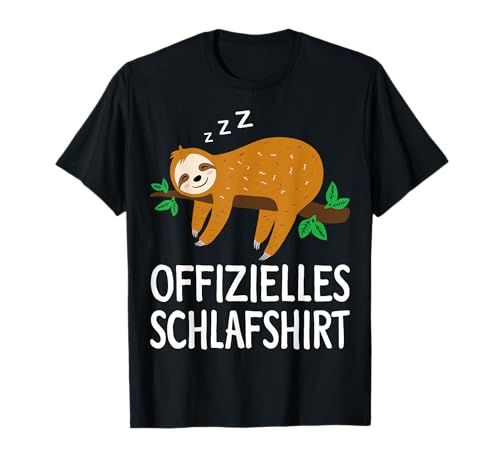 Offizielles Sleepshirt Faultier Nachthemd Pyjama Geschenk T-Shirt