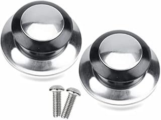 Pot Lid Knob Saucepan Lid Knobs Replacement Stainless Steel Screw Hand Grip Easy Fit Lifting Heat Resistant Pot Pan Handle Cover Universal Cookware Round Steam Knob Home Kitchen Accessory Silver (2pc)