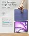 ESR for iPad Air 13 Inch Case M3/M2 (2025/2024), iPad Pro 12.9 6th/5th/4th Gen, Powerful Magnetic Attachment, Slim Trifold Stand Case, Supports Pencil Pro & Pencil (USB-C), Rebound Series, Lavender