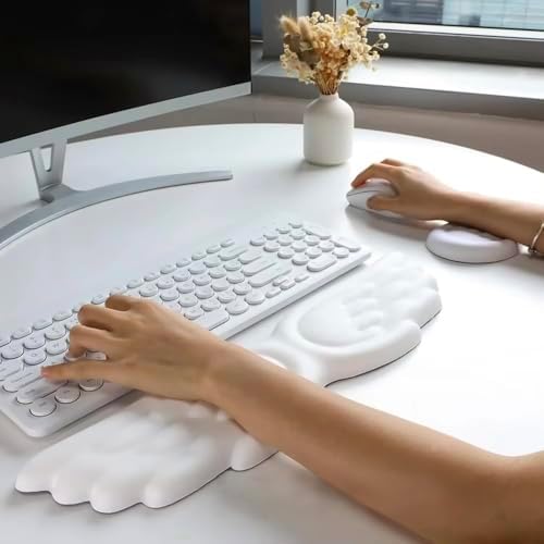 Apoio de Pulso Ergonômico para Teclado e Mouse – Kit com 2 Peças ...