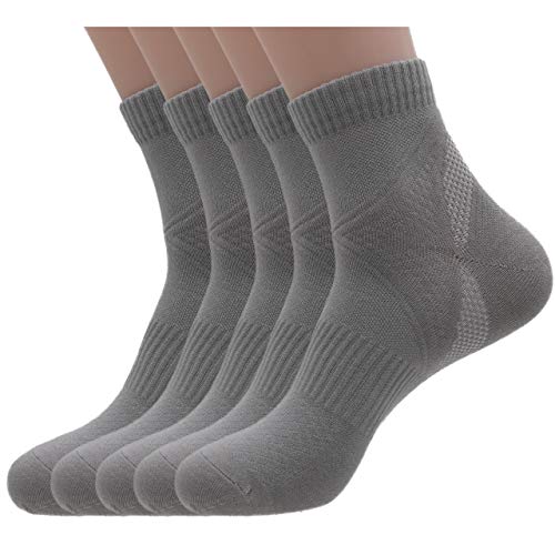 Mens Decrease-Odor Ankle Socks Cotton & Pearl-Fiber Quarter Socks (5 Pack)