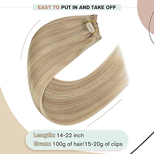 Image of Ugeat 24 Inch Clip in Hair Extensions for Women Highlights 7pcs 120g