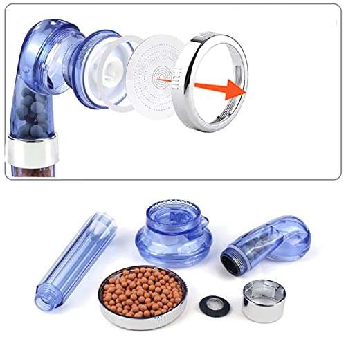Cabezal de ducha portátil filtro para agua dura de alta presión miniatura 6