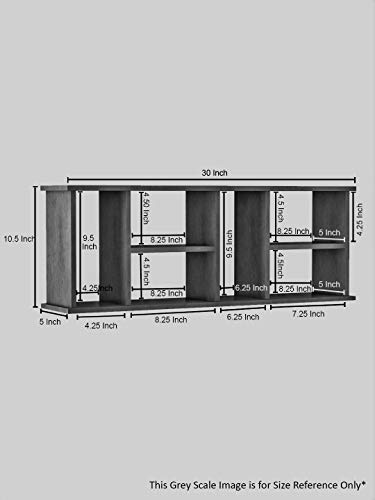 Image of Home Sparkle Rectangular Wall Shelf | Multiple Section MDF Wall Shelve Display Rack for Home Kitchen Bedroom and Living Room (Black)