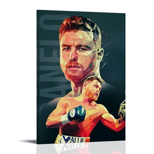 WOCGHWPOT Canelo Álvarez - Póster impermeable para decoración de pared, sala de estar, baño, cocina, multifuncional, moderno, fácil de limpiar, regalos decorativos, 20 x 30 cm, estilo marco