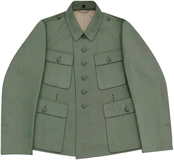 Amazon | 第二次世界大戦 ドイツ軍 警察M43 兵士用 まだらの緑夏用