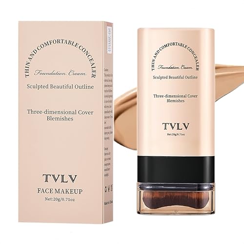 Face And Body Moisturizing Concealer Foundation,Flawlessly Covers Dark Circles, Wrinkles, Fine Lines. Features A Built-in Soft,Dense Brush Head.Medium-Dark And Natural Shades, 0.17 Oz (05#HONEY)