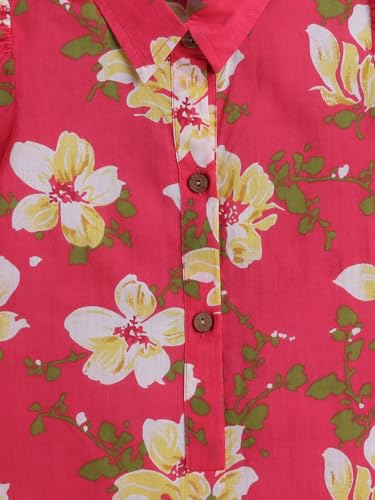Image of The Magic Wand Printed Dresses for Kids Baby Girls, Fancy Stylish Knee Length One Piece Midi Frocks for Girls, Casual Dress for Summer Season