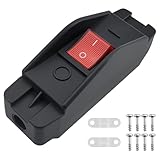 DALQUIS 16A 220V Inline Cord Switch, On/Off Rocker Appliance Switch with LED Light, Waterproof Inline for High Power Lamps, Industrial Equipment & Home Appliances