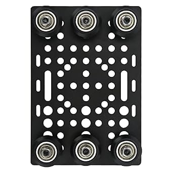 V Gantry Panel Kit, Black Anodized Anti-Wear Gantry Plate for CNC Lathe and 3D Printer, Durable Aluminum Construction with Black Pulley