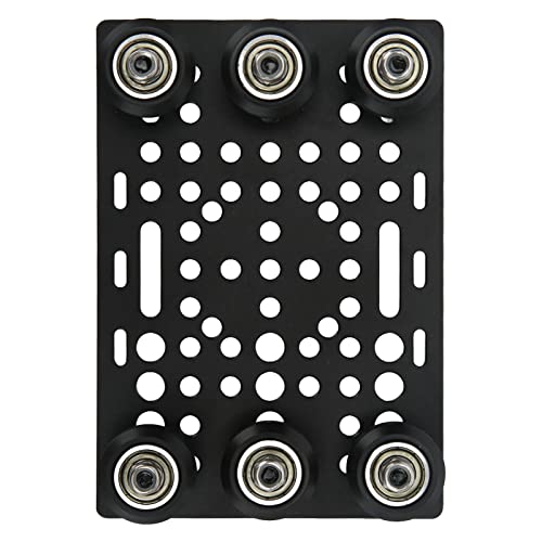 Gantry Plate Aluminum Black Anodized 3D Printer Gantry Board with Pulley 0.8 to 3.1in, Ideal for Milling Machines, Gear 