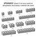 300 Piece Light Gray Bricks Bulk Assortment Pack, Dark Grey Brick Accessories for Building with 12 Size, Compatible with Lego Parts and Pieces(Color: Light Gray)