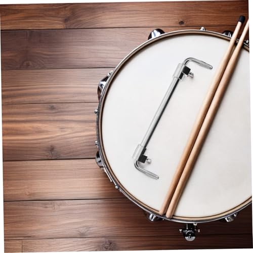 Abrazadera para cowbell Mikinona Dual Rod, soporte metálico ligero para batería y aro de bombo, con instalación rápida para creación y actuación musical miniatura 7