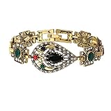 egztika Turkish Jewelry Vintage Bangle Multicolored Stone Water Drop Link Bracelet for Women Gift