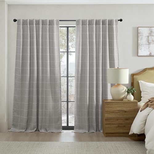 Threadmade Sawyer Window Panel, Gray - 52" W x 84" L - image 1